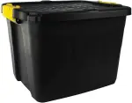 kaanega hoiukast. virnastatav. plastik. 42l must 35x4ox50 cm wst