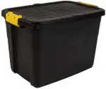 kaanega hoiukast. virnastatav. plastik. 60l must 40x4ox60 cm wst