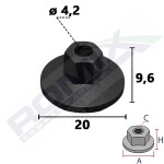 ROMIX RO C80164 / nut 10 pcs Peugeot 3008 i, diameter 4.2 mm