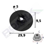 ROMIX RO C80168 / wheel arch nut 10pcs ford mondeo 07-