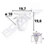 ROMIX RO C80171 / pillar clip 10pcs mercedes eqe