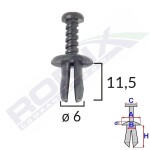 ROMIX SPINKI 20001 / pin dim. vw, renault, fiat, lancia 