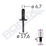 ROMIX SPINKI B13753 / plastic rivet gm, vw, 