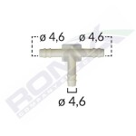 ROMIX SPINKI B21101 / universal tee Ø 4.6 