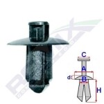 ROMIX SPINKI B22118 / nissan bumper release pin 
