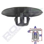 ROMIX SPINKI B23184 / Mitsubishi engine cover silencer clip 