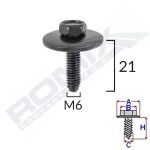 ROMIX SPINKI C60621 / M6x22 bolt, Renault, many uses