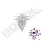 ROMIX SPINKI C70138 / Mazda upholstery side trim clip 