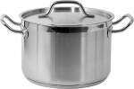 MEDIUM STOCKPOT W/LID SS 24x16CM 7,2L