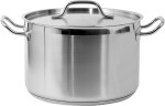 MEDIUM STOCKPOT W/LID SS 28x18CM 11,1L