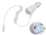 laadija 12/24V - 2, 1A IPHONE 5, 6, 7, IPAD, taustavalgustusega sinine RING