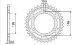 CARAT 865-46C / rear sprocket/46t/ rear