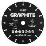 volframkarbiidist lõikeketas puidule ja plastikule 230 x 22,2 mm
