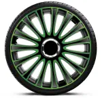 16 lemans pro green black hubcaps /komplekt 4tk/