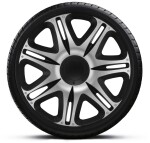 hubcaps 13 nascar hõbe must /komplekt 4/