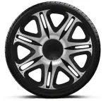 hubcaps 14 nascar hõbe must /komplekt 4/