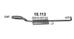 POLMO 15.113 / muffler Œrodkowy nissan micra 1.0, 2017-, 998ccm, 52kw, 71hp, 1.0i