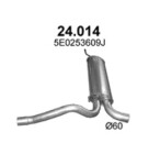 POLMO 24.014 / muffler skoda octavia iii 1.6 d, hatchback/sedan/combo, 2012-