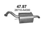 POLMO 47.87 / end muffler kia carens iv 1.7 d, 2013-08/2016, 1685ccm, 85-100kw, 116-136hp, 1.7 crdi