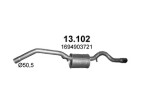 POLMO 13.102 / end silencer mercedes a170/a180/a200, w169, 1.7/2.0, 2004-06/2012