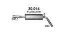 POLMO 30.014 / middle muffler seat ibiza/ skoda fabia/vw polo 1.0i