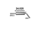 POLMO 24.025 / middle muffler audi a1 / seat iv / skoda fabia / vw polo v 1.0 tsi