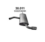 POLMO 30.011 / muffler vw golf vii, 1.0/1.2, hatchback/sportvan, 2012-2018
