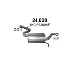 POLMO 24.028 / muffler Œrodkowy skoda octavia ii 2.0, hatchback/kombi, 2004-10/2008, 1984ccm, 110kw, 150hp, 2.0fsi