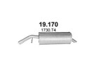 POLMO 19.170 / rear muffler citroen c3 picasso / peugeot 207/208/2008