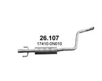 POLMO 26.107 / Middle muffler Toyota Yaris 1.4 d, 2001-10/2005, 1364ccm, 55kw, 75hp, 1.4 d4d
