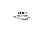 POLMO 24.037 / Seat Mii Biogas tailpipe, Skoda Citigo Biogas, VW Up Biogas, 1.0i, 2012-2020