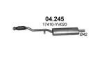 POLMO PŁÓCIENNIK TŁUMIKI 04.245 / front muffler citroen c1 ii, peugeot 108, toyota aygo, 1.2, 2014-, 1199ccm, 60kw, 82hp, 1.2i 12v