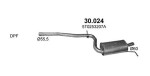 POLMO 30.024 / Middle silencer VW Touran II 1.6 d/2.0 d, 2010-05/2015