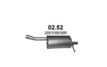 POLMO 02.52 / rear muffler dacia duster 1.5 d, 2010-01/2018, 1461ccm, 63-66-81kw, 86-90-110hp, 1.5 dci 8v