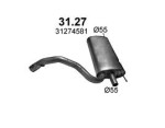 POLMO 31.27 / end muffler volvo xc60 2.0 d/2.4 d, 2009-2017
