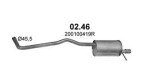 POLMO 02.46 / Dacia Duster 1.5 d rear muffler, 2013-01/2018, 1461ccm, 80kw, 109hp, 1.5 dci 2wd