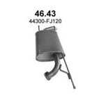 POLMO 46.43 / Subaru XV 2.0 rear muffler, Subaru XV 2.0 d, 2012-12/2017