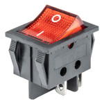 Ristkülikukujuline lüliti 12V/230V, punane
