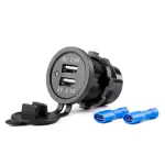 Veekindel laadija 2xUSB 12/24V 2,1A 37mm