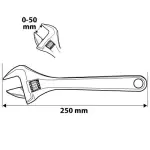 võti reguleeritav 250mm, vahemik 0-50 MM