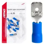 Otsikute komplekt (isane) 10 tk, 6,3mm 1.5-2.5mm2, sinine