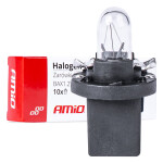 Halogeenpirnid T5 B8.5D 12V BAX1.2W 10 tk amio-03371