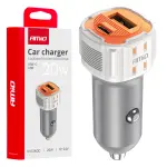 USB-A + USB-C 20W autolaadija Amio-03882