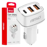 Autolaadija 2x USB-A + USB-C 32W 12/24V