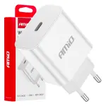 vooluvõrgu laadija 230v 20w usb-c amio-03891