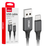 USB-A – USB-C 2A laadimiskaabel 100cm fulllink amio-03899