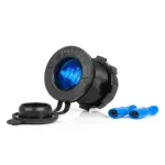 Veekindel auto sigaretisüütaja pesa SINISE LED taustvalgustusega 12/24V