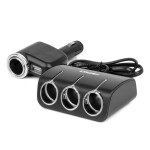 sigaretisüütaja pistikupesa jaotur laadija ja pirniga 12v 24v 120w 80cm amio-04360