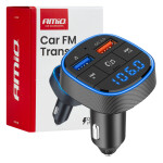 Auto FM-saatja 2×USB-A 12V 24V amio-04648