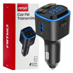 Auto FM-saatja microSD-kaardiga, 1 × USB-A, 2 × USB-C, 12 V, 24 V, amio-04651